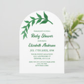 Chic Greenery Baby shower Kaart (Staand voorkant)