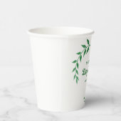 Chic Greenery Baby shower Papieren Bekers (Rechts)