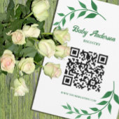 Chic Greenery Baby Shower Registry Informatiekaartje