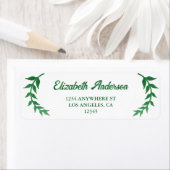 Chic Greenery Baby shower retouradres Etiket (Insitu)