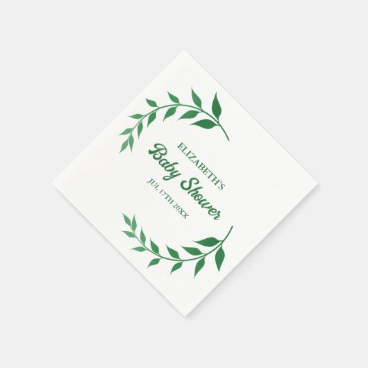 Chic Greenery Baby shower Servet (Hoek)