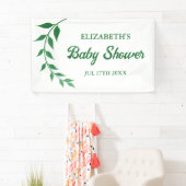 Chic Greenery Baby shower Spandoek (Insitu)