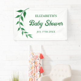 Chic Greenery Baby shower Spandoek