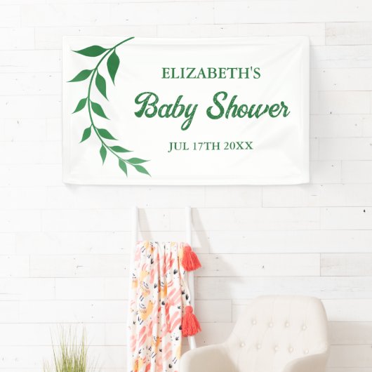 Chic Greenery Baby shower Spandoek (Insitu)