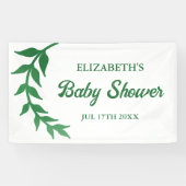 Chic Greenery Baby shower Spandoek (Horizontaal)