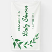 Chic Greenery Baby shower Spandoek (Verticaal)