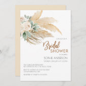 Chic Greenery Boho Pampas Grass Vrijgezellenfeest Kaart (Voorkant / Achterkant)