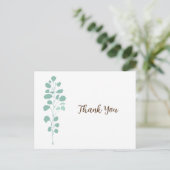 Chic Greenery Botanical Dank je Briefkaart (Staand voorkant)