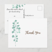 Chic Greenery Botanical Dank je Briefkaart (Voorkant / Achterkant)