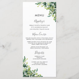 Chic Greenery Botanische Tuin Wedding Menu