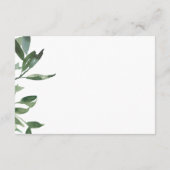 Chic Greenery Calligraphy Wedding Guest Detail Informatiekaartje (Achterkant)
