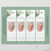 Chic Greenery Funeral Bladwijzer Sjabloon (Voorkant)