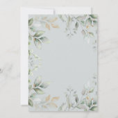 Chic Greenery Gold Leafy Eucalyptus Garden Wedding Kaart (Achterkant)