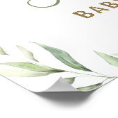 Chic Greenery Noah's Ark Baby shower Welkomstbord Poster (Hoek)