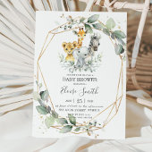 Chic Greenery Oerwoud Animals Baby shower Neutraal Kaart