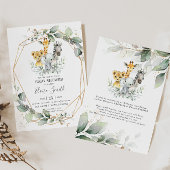 Chic Greenery Oerwoud Animals Baby shower Neutraal Kaart