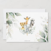 Chic Greenery Oerwoud Animals Baptisme Christening Save The Date (Achterkant)