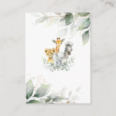 Chic Greenery Oerwoud Dieren Baby Luier Raffle Informatiekaartje (Achterkant)
