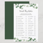 Chic Greenery Vrijgezellenfeest zou het een beetje (Voorkant / Achterkant)