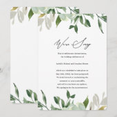 Chic Greenery Wedding Postponement Aankondiging (Voorkant / Achterkant)