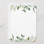 Chic Greenery Wedding Postponement Aankondiging (Achterkant)