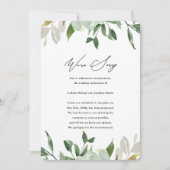 Chic Greenery Wedding Postponement Aankondiging (Voorkant)