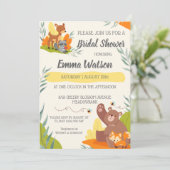 Chic Greenery Woodland Animal Vrijgezellenfeest Fo Kaart (Staand voorkant)