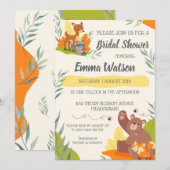 Chic Greenery Woodland Animal Vrijgezellenfeest Fo Kaart (Voorkant / Achterkant)