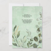 Chic Greenery Woodland Animals Virtual Baby shower Kaart (Achterkant)