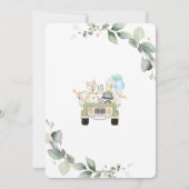 Chic Greenery Woodland Drive by Baby shower Boy Kaart (Achterkant)