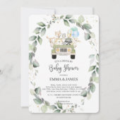 Chic Greenery Woodland Drive by Baby shower Boy Kaart (Voorkant)