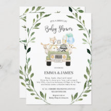Chic Greenery Woodland Drive by Baby shower Boy