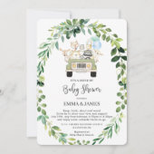 Chic Greenery Woodland Drive by Baby shower Parade Kaart (Voorkant)