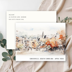 Chic Greenville South Carolina Landschap Reizen Briefkaart