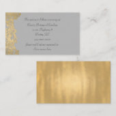 Chic Grey and Gold Wedding Information Kaart (Voorkant / Achterkant)