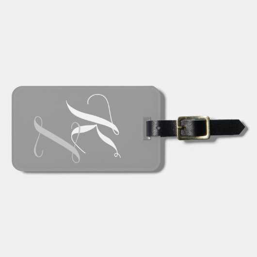 Chic Grey Bagagelabel (Voorkant horizontaal)