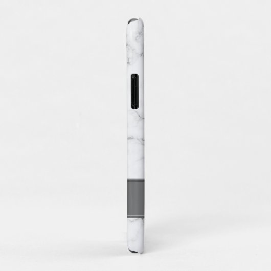 Chic Grey en White Marble Script Naam Case-Mate iPhone Case (Achterkant/rechts)