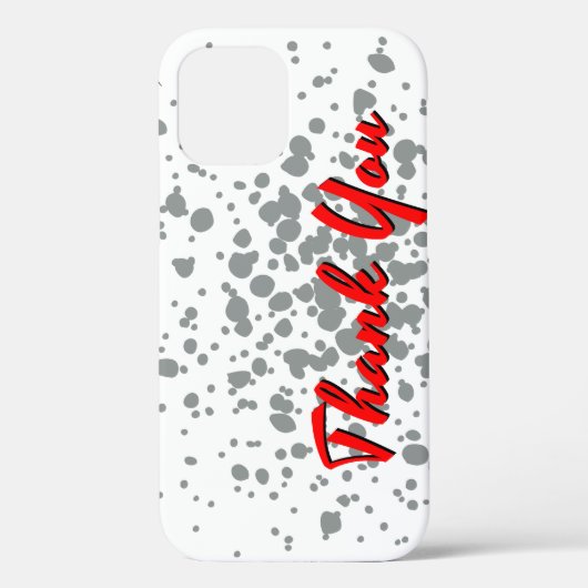 Chic Grey Explosion Waterverf Stip Red Text Case-Mate iPhone Case (Achterkant)