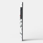 Chic Grey Explosion Waterverf Stip Red Text Case-Mate iPhone Case (Achterkant / Links)