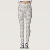 Chic Grey gespiegeld Helix patroon Leggings (Voorkant)