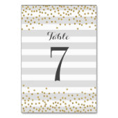 Chic Grey Gold Stripe Vrijgezellenfeest Party Wedd Kaart (Achterkant)