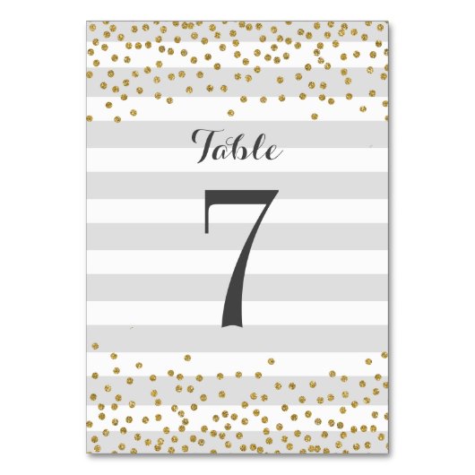 Chic Grey Gold Stripe Vrijgezellenfeest Party Wedd Kaart (Voorkant)