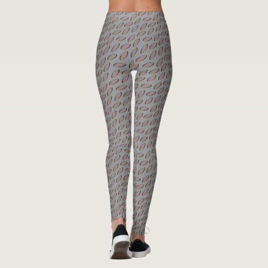 Chic Grey Helix patroon Leggings (Achterkant)