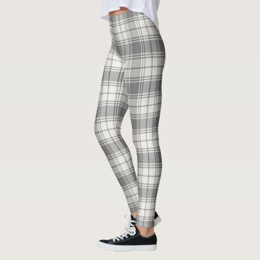 Chic Grey Tartan Leggings (Links)