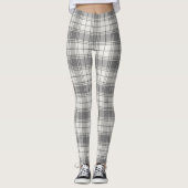 Chic Grey Tartan Leggings (Voorkant)