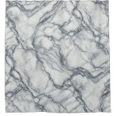 Chic Grey & White Marble Look Glamour Douchegordijn (Voorkant)