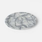 Chic Grey & White Marble Look Glamour Papieren Bordje (Gekanteld)