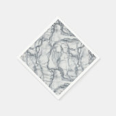Chic Grey & White Marble Look Glamour Servet (Hoek)