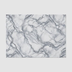 Chic Grey & White Marble Look Glamour Tissuepapier