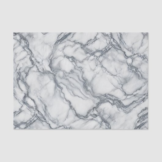 Chic Grey & White Marble Look Glamour Tissuepapier (Voorkant)